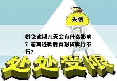 税贷逾期几天会有什么影响？逾期还款后再想贷款行不行？