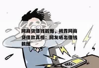 网商贷借钱截图，揭露网商贷借款真相：网友晒出借钱截图