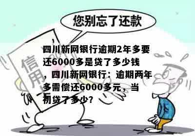 四川新网银行逾期2年多要还6000多是贷了多少钱，四川新网银行：逾期两年多需偿还6000多元，当初贷了多少？