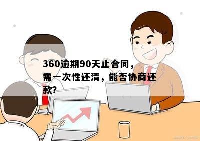 360逾期90天止合同，需一次性还清，能否协商还款？