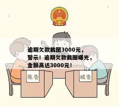 逾期欠款截图3000元，警示！逾期欠款截图曝光，金额高达3000元！