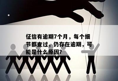 征信有逾期7个月，每个细节都查过，仍存在逾期，可能是什么原因？