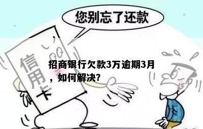 招商银行欠款3万逾期3月，如何解决？