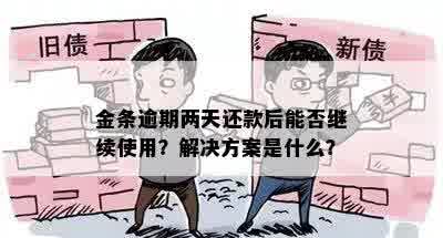 金条逾期两天还款后能否继续使用？解决方案是什么？