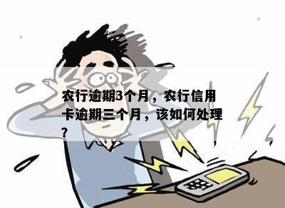 农行逾期3个月，农行信用卡逾期三个月，该如何处理？