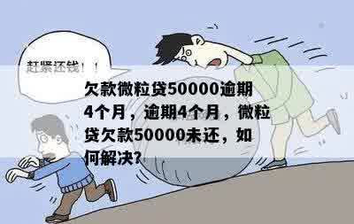 欠款微粒贷50000逾期4个月，逾期4个月，微粒贷欠款50000未还，如何解决？