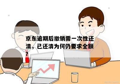 京东逾期后撤销需一次性还清，已还清为何仍要求全额？