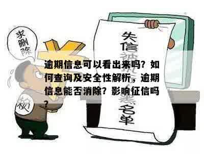 逾期信息可以看出来吗？如何查询及安全性解析，逾期信息能否消除？影响征信吗？