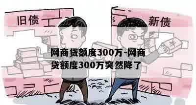 网商贷额度300万-网商贷额度300万突然降了