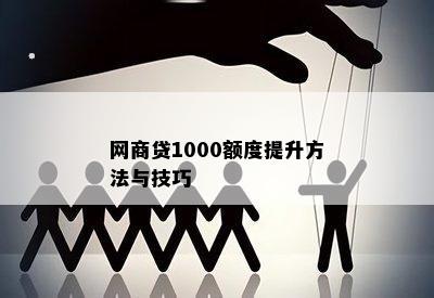 网商贷1000额度提升方法与技巧