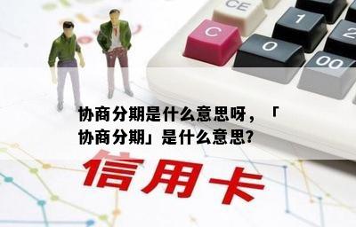 协商分期是什么意思呀，「协商分期」是什么意思？