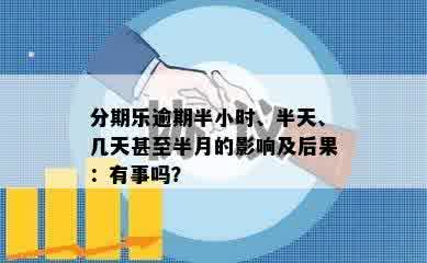 分期乐逾期半小时、半天、几天甚至半月的影响及后果：有事吗？