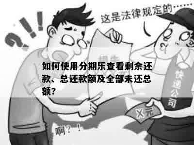 如何使用分期乐查看剩余还款、总还款额及全部未还总额?