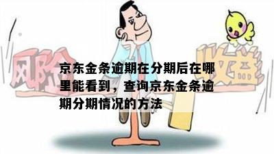 京东金条逾期在分期后在哪里能看到，查询京东金条逾期分期情况的方法