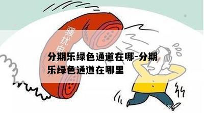 分期乐绿色通道在哪-分期乐绿色通道在哪里