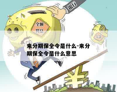 来分期保全令是什么-来分期保全令是什么意思