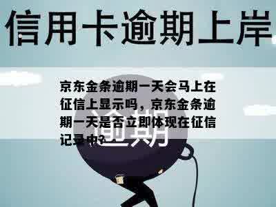 京东金条逾期一天会马上在征信上显示吗，京东金条逾期一天是否立即体现在征信记录中？