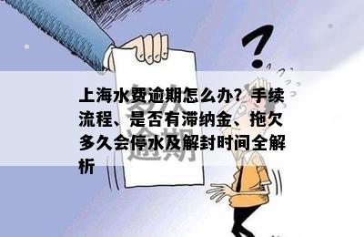 上海水费逾期怎么办？手续流程、是否有滞纳金、拖欠多久会停水及解封时间全解析