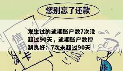 发生过的逾期账户数7次没超过90天，逾期账户数控制良好：7次未超过90天