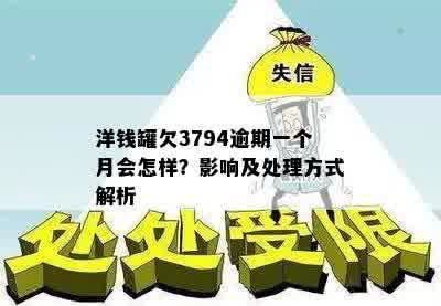 洋钱罐欠3794逾期一个月会怎样？影响及处理方式解析