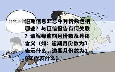 逾期信息汇总中月份数包括哪些？与征信报告有何关联？请解释逾期月份数及具体含义（如：逾期月份数为3表示什么，逾期月份数为10又代表什么）