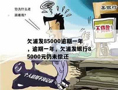 欠浦发85000逾期一年，逾期一年，欠浦发银行85000元仍未偿还