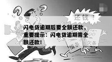 闪电贷逾期后要全额还款，重要提示：闪电贷逾期需全额还款！