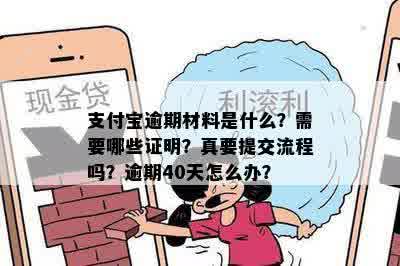 支付宝逾期材料是什么？需要哪些证明？真要提交流程吗？逾期40天怎么办？