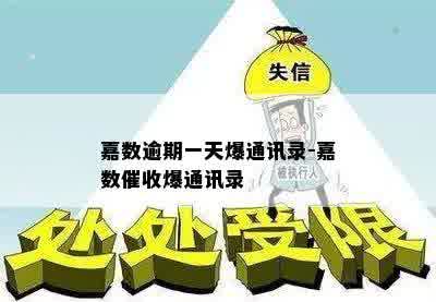 嘉数逾期一天爆通讯录-嘉数催收爆通讯录