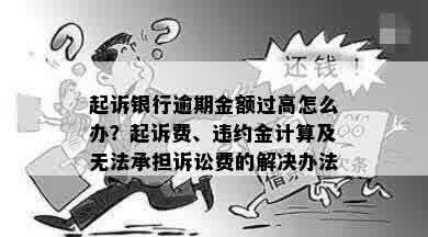 起诉银行逾期金额过高怎么办？起诉费、违约金计算及无法承担诉讼费的解决办法