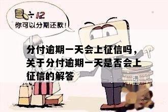 分付逾期一天会上征信吗，关于分付逾期一天是否会上征信的解答