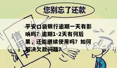 平安口袋银行逾期一天有影响吗？逾期1-2天有何后果，还能继续使用吗？如何解决欠款问题？