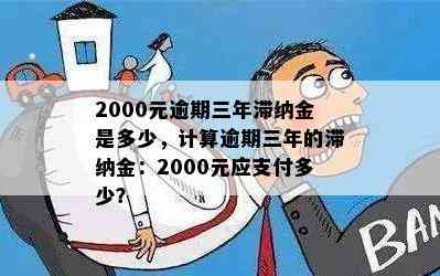 2000元逾期三年滞纳金是多少，计算逾期三年的滞纳金：2000元应支付多少？