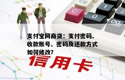 支付宝网商贷：支付密码、收款账号、密码及还款方式如何修改？