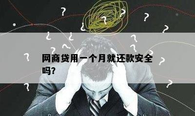 网商贷用一个月就还款安全吗？