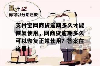 支付宝网商贷逾期多久才能恢复使用，网商贷逾期多久可以恢复正常使用？答案在这里！