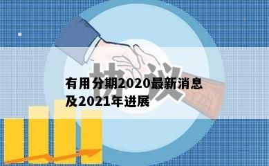 有用分期2020最新消息及2021年进展