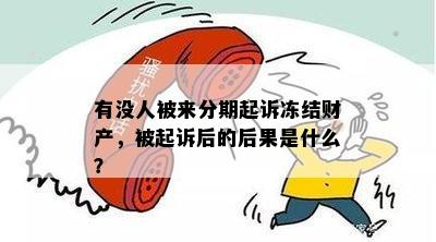 有没人被来分期起诉冻结财产，被起诉后的后果是什么？