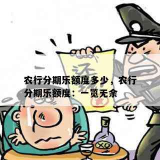 农行分期乐额度多少，农行分期乐额度：一览无余