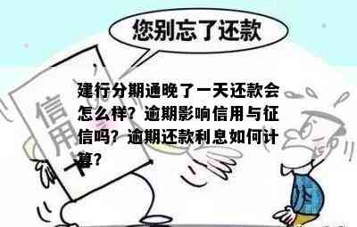 建行分期通晚了一天还款会怎么样？逾期影响信用与征信吗？逾期还款利息如何计算？