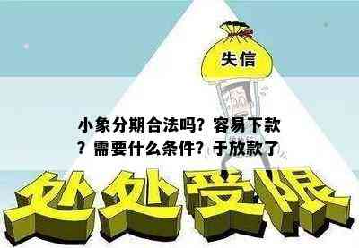 小象分期合法吗？容易下款？需要什么条件？于放款了