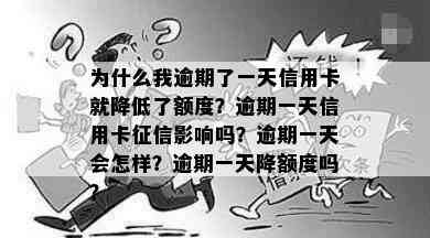 为什么我逾期了一天信用卡就降低了额度？逾期一天信用卡征信影响吗？逾期一天会怎样？逾期一天降额度吗？