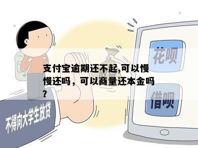 支付宝逾期还不起,可以慢慢还吗，可以商量还本金吗？