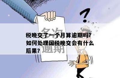 税晚交了一个月算逾期吗？如何处理国税晚交会有什么后果？