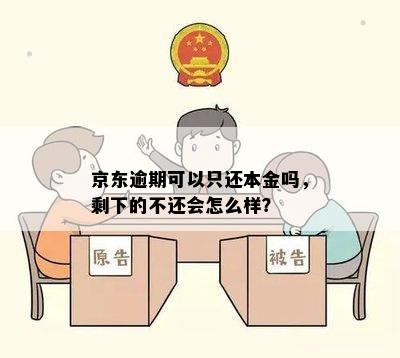 京东逾期可以只还本金吗，剩下的不还会怎么样？