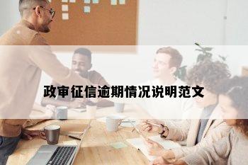 政审征信逾期情况说明范文