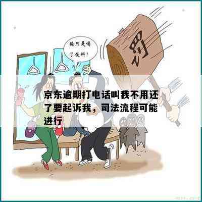 京东逾期打电话叫我不用还了要起诉我，司法流程可能进行