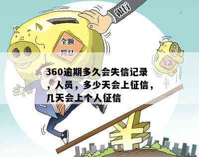 360逾期多久会失信记录，人员，多少天会上征信，几天会上个人征信