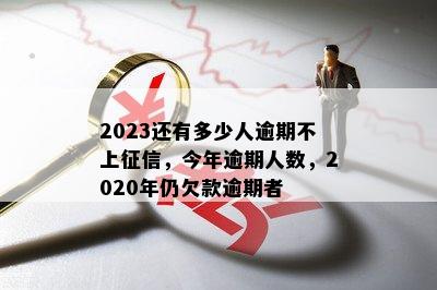 2023还有多少人逾期不上征信，今年逾期人数，2020年仍欠款逾期者