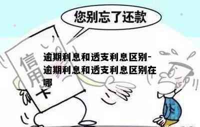 逾期利息和透支利息区别-逾期利息和透支利息区别在哪